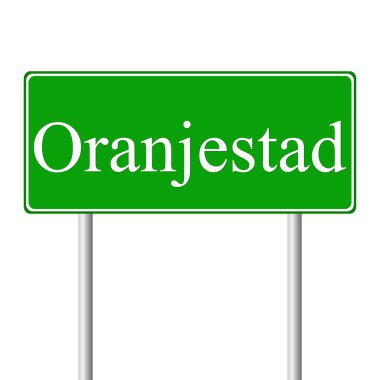 Oranjestad yeşil yol levhası