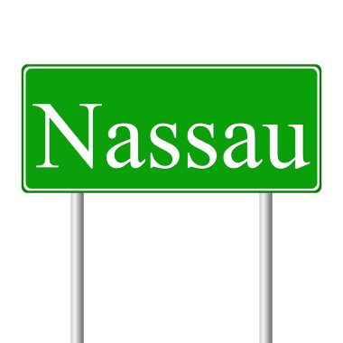 Nassau yeşil yol levhası