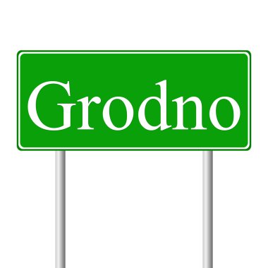 Grodno yeşil yol levhası