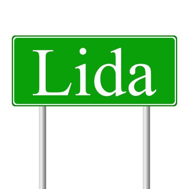 Lida yeşil yol levhası