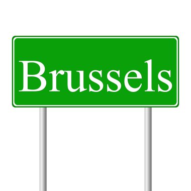 Brüksel yeşil yol levhası