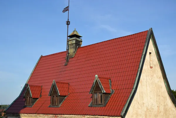 Taket av gamla hem i Viborg — Stockfoto