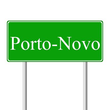 Porto-Novo yeşil yol levhası