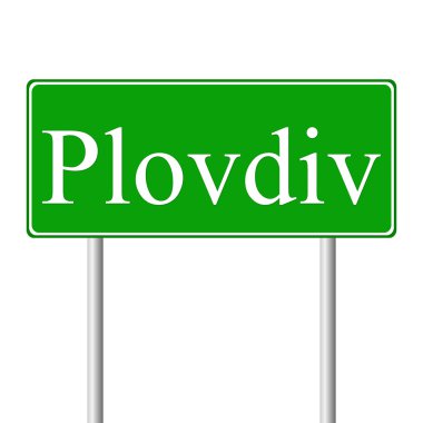 Filibe yeşil yol levhası