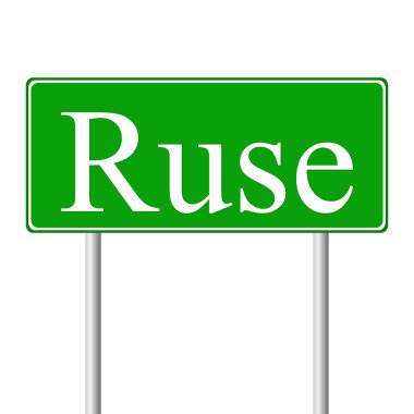 Rusçuk yeşil yol levhası