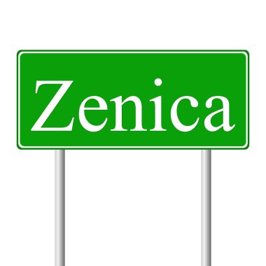 Zeniça yeşil yol levhası