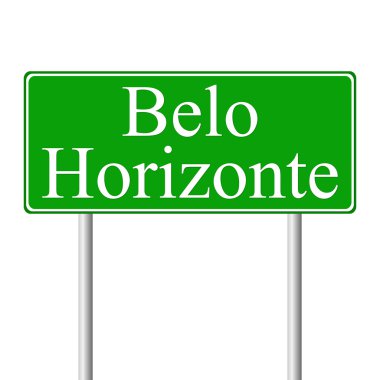 Belo horizonte yeşil yol levhası
