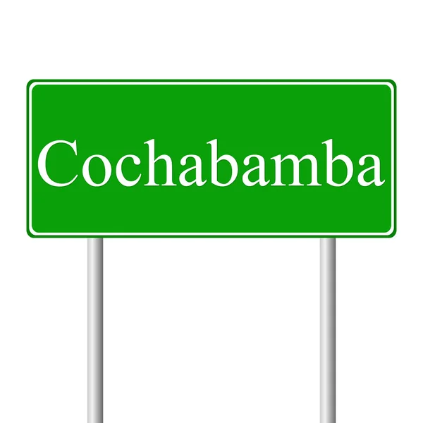 Cachabamba 녹색도 표지판 — 스톡 벡터
