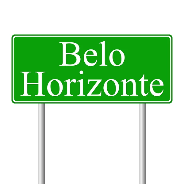 Belo Horizonte sinal de estrada verde —  Vetores de Stock