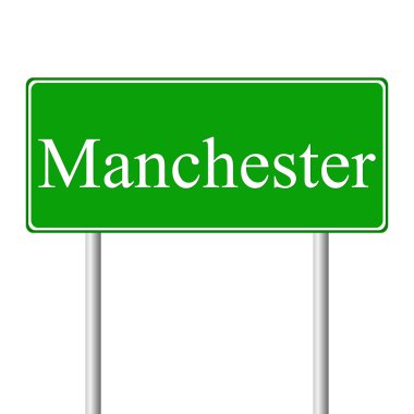 letrero verde Manchester