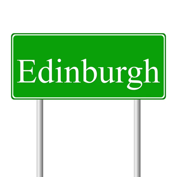 Edimburgo sinal estrada verde — Vetor de Stock