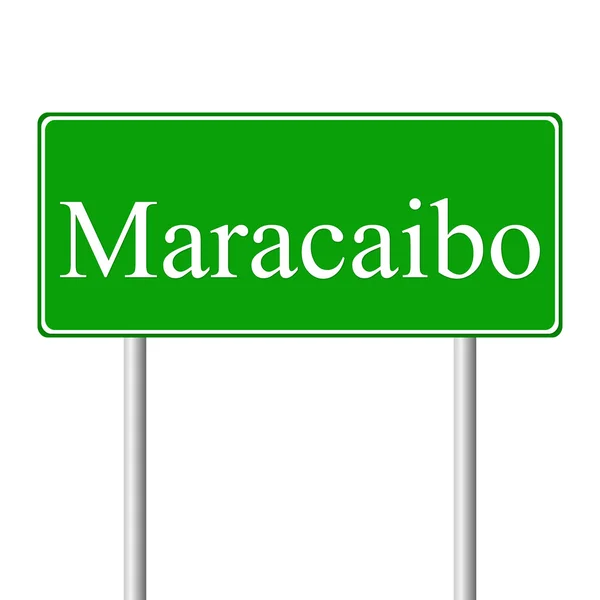 Maracaibo-zöld út jel — Stock Vector
