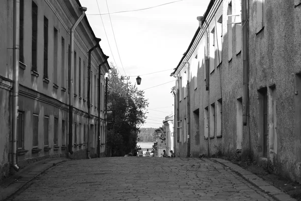 Straat in de oude stad van vyborg — Stockfoto