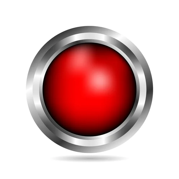 Przycisk puste web czerwony — Wektor stockowy