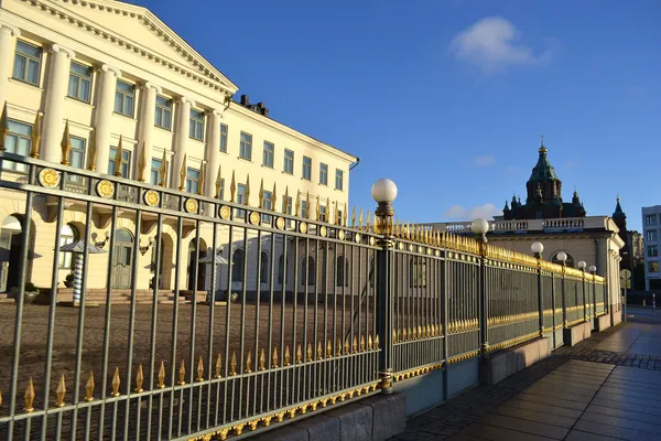 Ogrodzenia Pałacu Prezydenckiego, helsinki — Zdjęcie stockowe