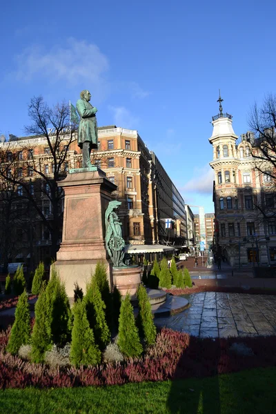 Socha v centru Helsinek — Stock fotografie