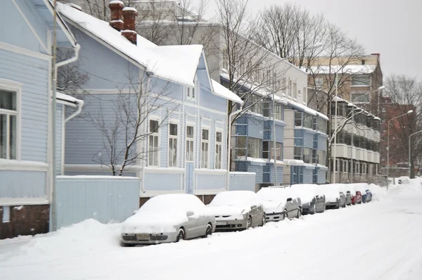 Strada in Kotka in inverno — Foto Stock