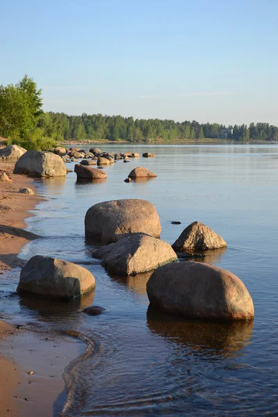 A kora reggeli órákban Ladoga-Shore-a tó-ig — Stock Fotó