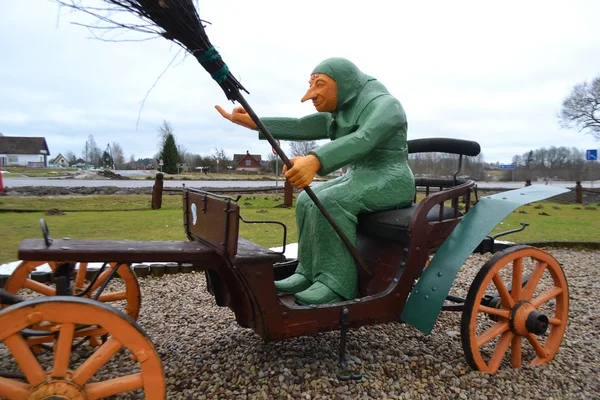 Witch on a cart — Stock Photo, Image