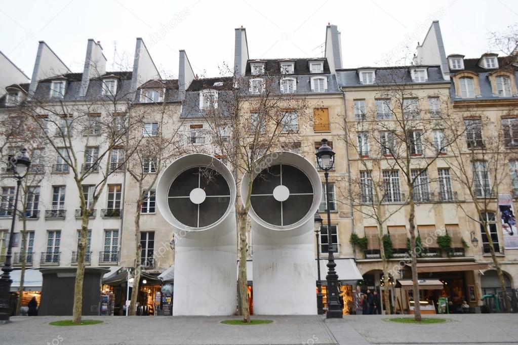 Ventilation shafts of Centre Georges Pompidou.