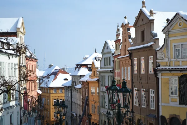 布拉格的冬天的屋顶 — 图库照片