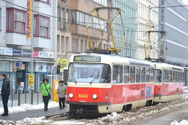 Tram in Praag — Stockfoto