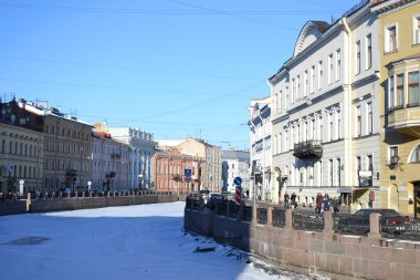 Yusupov Nehri'nde kış manzarası