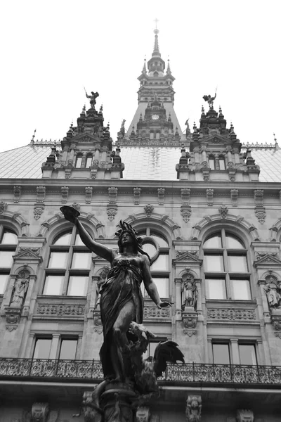 Rathaus (Municipio) ad Amburgo — Foto Stock