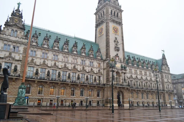 Rathaus (stadhuis) in Hamburg — Stockfoto