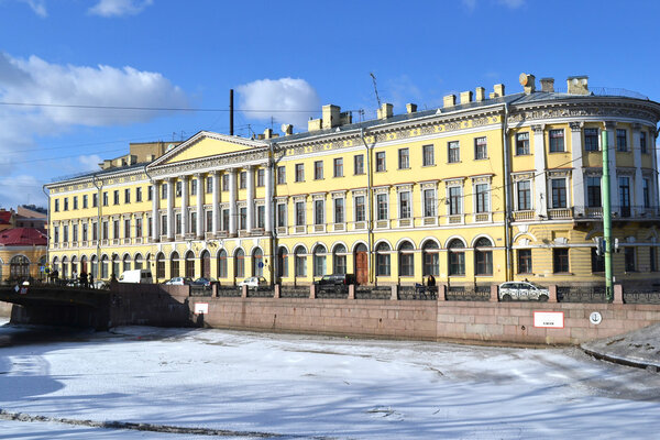 Вид на реку Мойка зимой
