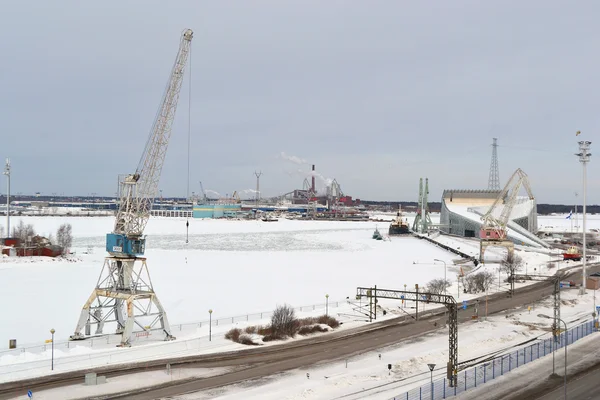 Paisagem industrial em Kotka — Fotografia de Stock