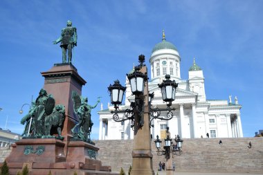 Statue of Russian czar Alexander II, Helsinki clipart