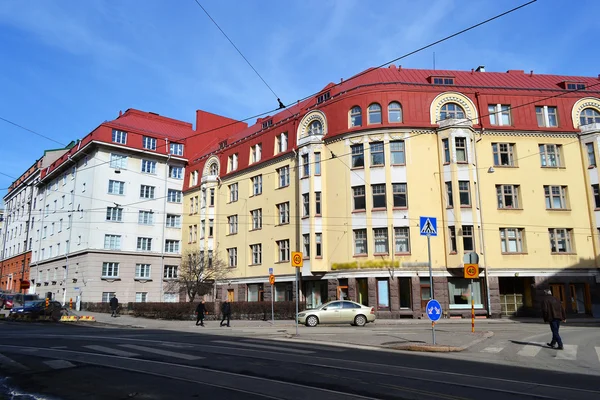 Ulice v Helsinkách, Finsko — Stock fotografie