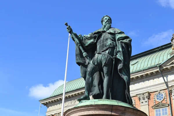 Socha v centru Stockholmu — Stock fotografie