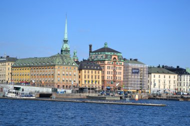 Stockholm 'de eski bir kasaba, İsveç