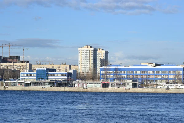 Banco do rio Neva nos arredores de São Petersburgo — Fotografia de Stock