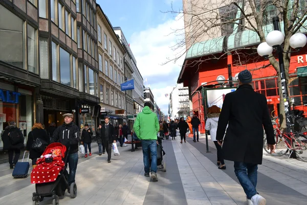 Street in cental part of Stockholm — Stock Photo, Image