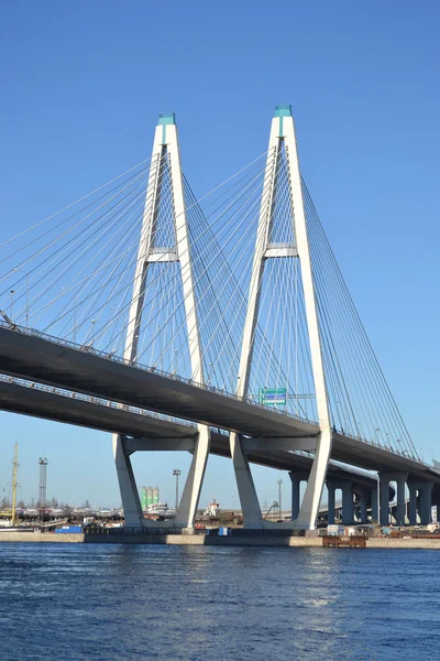 Ponte Cable-Stayed em São Petersburgo — Fotografia de Stock