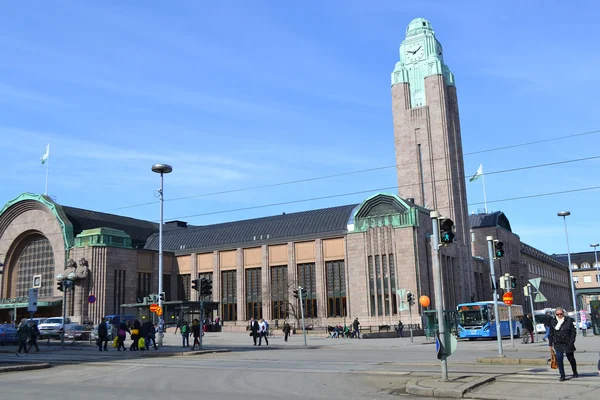 Главный железнодорожный вокзал, Хельсинки, Финляндия — стоковое фото
