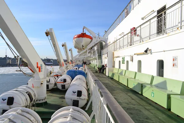 Deck de uma linha de ferry Silja — Fotografia de Stock