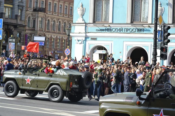 Victory parade in St.Petersburg — Stock Photo, Image