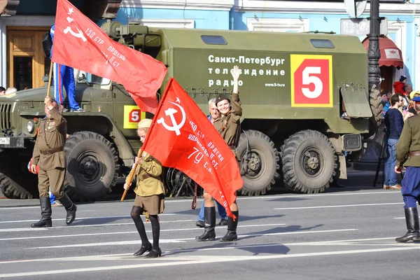 Демонстрация коммунистов в День Победы — стоковое фото