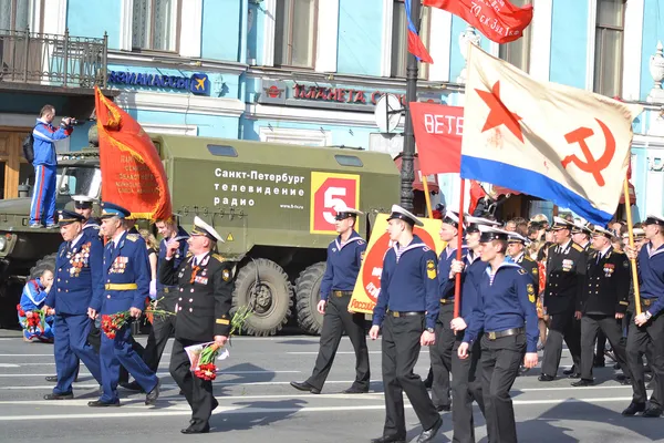 Overwinningsparade in Sint-Petersburg — Stockfoto