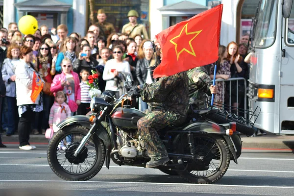 Siegesparade in St. Petersburg — Stockfoto