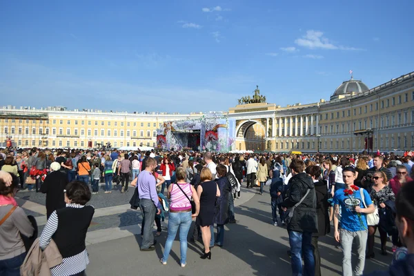 Palace square på Segerdagen — Stockfoto
