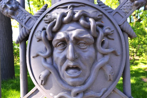 Medusa. element omheining van zomertuin — Stockfoto