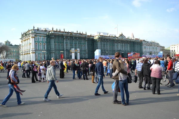 Praça do Palácio no Dia da Vitória — Fotografia de Stock