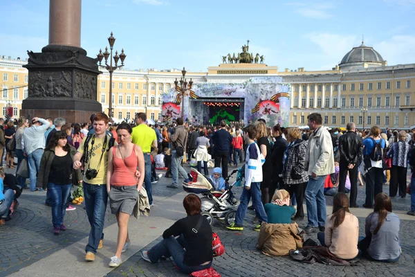 Palace square på Segerdagen — Stockfoto