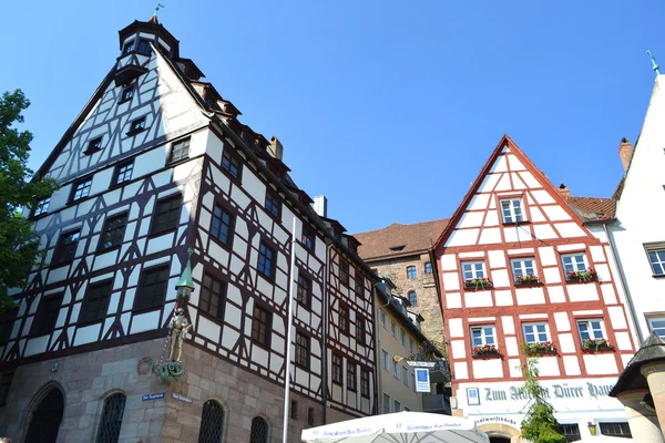 Casas antiguas en Nuremberg — Foto de Stock