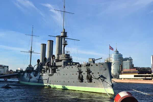 Aurora cruiser museum in St.Petersburg — Stock Photo, Image